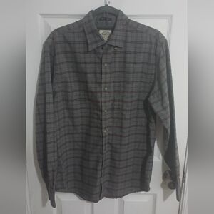 St. John's Bay Gray and Red Casual Button Down Shirt 64